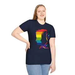 Pride Profile Silhouette T-Shirt — Rainbow LGBTQ+ Awareness Tee