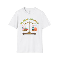 Maintain Balance - Love, Life, Health Equals Happiness Scale Design