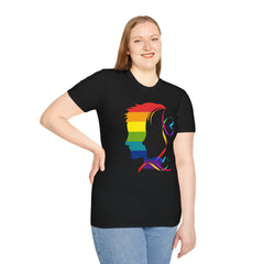 Pride Profile Silhouette T-Shirt — Rainbow LGBTQ+ Awareness Tee