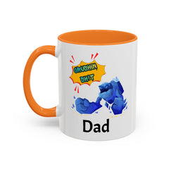 Dad Coffee Mug — "Crushin' SH!t" Blue Rock Gamer Mug (11oz & 15oz)