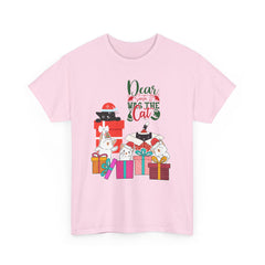 Christmas Cat Gifts T-Shirt — "Dear Santa it Was the Cat" Holiday Tee