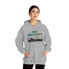"Another Fine Day?" Cat Peeking Graphic Pullover Hoodie