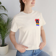Pride Heart Pocket Tee — Rainbow LGBTQ+ Short Sleeve T-Shirt