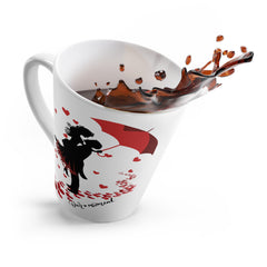 Latte Mug — Romantic Red Umbrella Couple Coffee Mug
