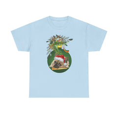 Christmas Pug Ornament and Mistletoe T-Shirt