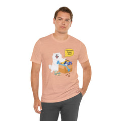 "Ohwoooo happy day!"  Happy Dog with treat delivery T‑Shirt — Pet Gift