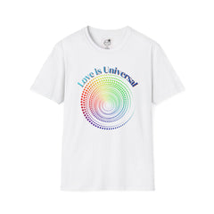 Love Is Universal T-Shirt — Rainbow Spiral Pride Tee
