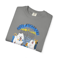 Hanukkah Dog T-Shirt — Cute Menorah & Dreidel Holiday Tee