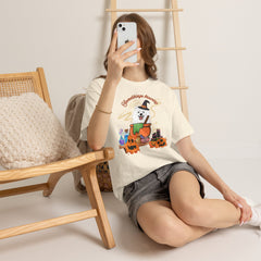 Halloween Witchy Samoyed — Cute Spooky Pumpkin Cauldron Tee