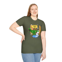 Funny Dinosaur Bathroom Humor T-Shirt