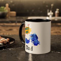 Dad Coffee Mug — "Crushin' SH!t" Blue Rock Gamer Mug (11oz & 15oz)