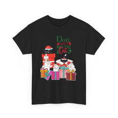 Christmas Cat Gifts T-Shirt — "Dear Santa it Was the Cat" Holiday Tee