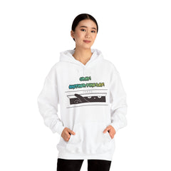 "Another Fine Day?" Cat Peeking Graphic Pullover Hoodie