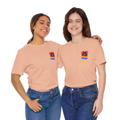 Pride Heart Pocket Tee — Rainbow LGBTQ+ Short Sleeve T-Shirt