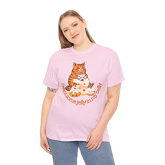 "I Want Some Jelly In My Belly"T-Shirt — Cute Cat Donut Design