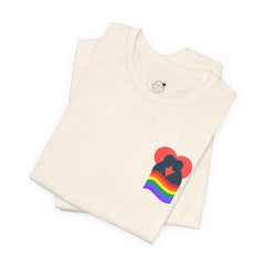 Pride Heart Pocket Tee — Rainbow LGBTQ+ Short Sleeve T-Shirt