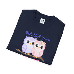 Cute ‘Owl Love You’ Pink & Purple Owls Valentine Tee Shirt