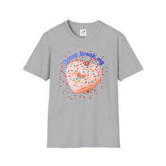 "Donut Break My Heart" Sprinkle Heart Donut Graphic Tshirt