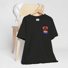 Pride Heart Pocket Tee — Rainbow LGBTQ+ Short Sleeve T-Shirt