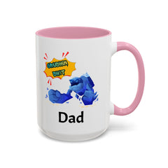 Dad Coffee Mug — "Crushin' SH!t" Blue Rock Gamer Mug (11oz & 15oz)