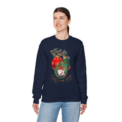 "Joy to the World" Holiday Knome Pullover Ornament Crewneck Sweatshirt