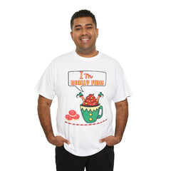 I'm Really Fine Tee — Cute Elf in a coffee cup Graphic T-Shirt