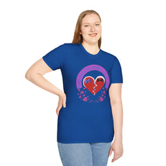 Two Halves Make Us Whole Broken Heart T-Shirt — Cute Split-Heart Couple Tee