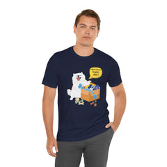 "Ohwoooo happy day!"  Happy Dog with treat delivery T‑Shirt — Pet Gift