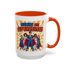 Nurses Are Superheroes Coffee Mug M/F — Colorful 11oz/15oz Gift