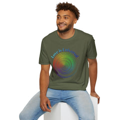 Love Is Universal T-Shirt — Rainbow Spiral Pride Tee