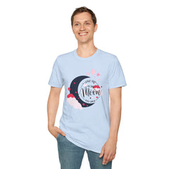Love You to the Moon T-Shirt – Romantic Moon & Hearts Tee