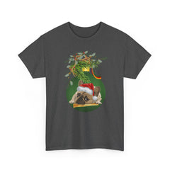 Christmas Pug Ornament and Mistletoe T-Shirt