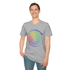 Love Is Universal T-Shirt — Rainbow Spiral Pride Tee