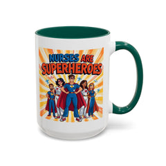 Nurses Are Superheroes Coffee Mug M/F — Colorful 11oz/15oz Gift