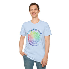 Love Is Universal T-Shirt — Rainbow Spiral Pride Tee