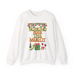 Sweatshirt - "Ho Ho Ho Pour The Merlot" Christmas Wine Crewneck