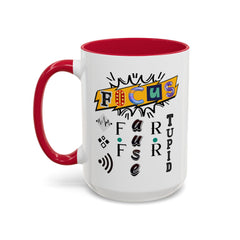 Focus Funny Wordplay Mug — Colorful 11oz/15oz Ceramic Coffee Cup