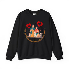 “Not All Family Members Walk on Two Feet” Pet-Loving Graphic Crewneck Sweatshirt