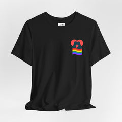 Pride Heart Pocket Tee — Rainbow LGBTQ+ Short Sleeve T-Shirt