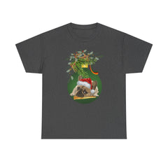 Christmas Pug Ornament and Mistletoe T-Shirt
