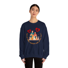 “Not All Family Members Walk on Two Feet” Pet-Loving Graphic Crewneck Sweatshirt