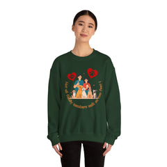 “Not All Family Members Walk on Two Feet” Pet-Loving Graphic Crewneck Sweatshirt