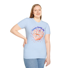 "Donut Break My Heart" Sprinkle Heart Donut Graphic Tshirt