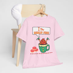 I'm Really Fine Tee — Cute Elf in a coffee cup Graphic T-Shirt