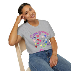 Love Grows Heart Tree T-Shirt — Colorful Heart Family Tee
