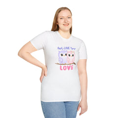 Cute ‘Owl Love You’ Pink & Purple Owls Valentine Tee Shirt