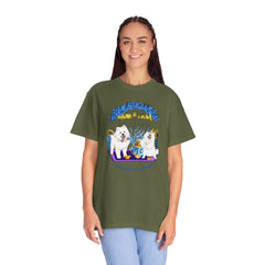 Hanukkah Dog T-Shirt — Cute Menorah & Dreidel Holiday Tee