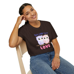 Cute ‘Owl Love You’ Pink & Purple Owls Valentine Tee Shirt