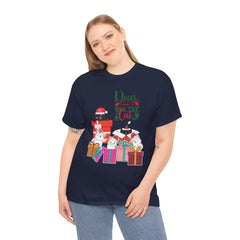Christmas Cat Gifts T-Shirt — "Dear Santa it Was the Cat" Holiday Tee