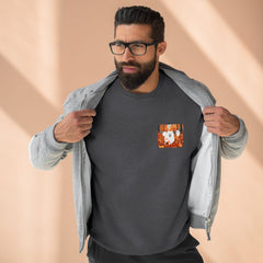 Autumn Samoyed Sweatshirt 2 sided design— Cute White Dog Fall Crewneck